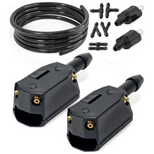 跨境汽车挡风玻璃雨刮喷水嘴8毫米9毫米臂式喷射喷嘴可调节4向