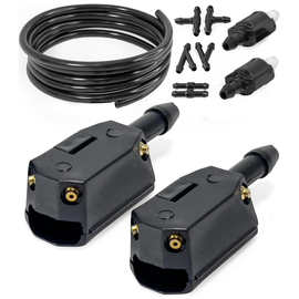 跨境汽车挡风玻璃雨刮喷水嘴8毫米9毫米臂式喷射喷嘴可调节4向