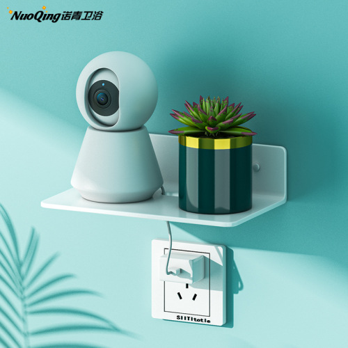 Hole-free wall rack router projector TV set-top box small storage box support wall hanging
