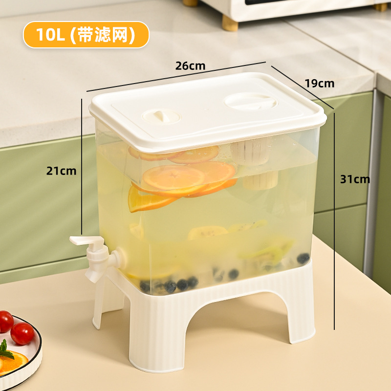 Refrigerador hogar hervidor de agua fría con grifo 3L capacidad limón fruta tetera bebida jugo tetera hervidor de agua fría