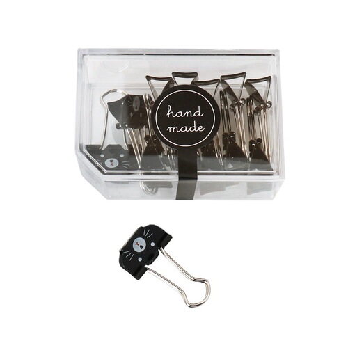 New long tail bill holder swallow tail phoenix tail clip mini metal black small bill holder office stationery factory wholesale