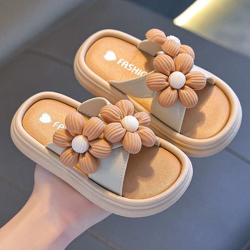 2025 nuevas sandalias y zapatillas de verano para niñas, fondo suave antideslizante para padres e hijos, sandalias de playa de princesa para niñas de moda para niños grandes