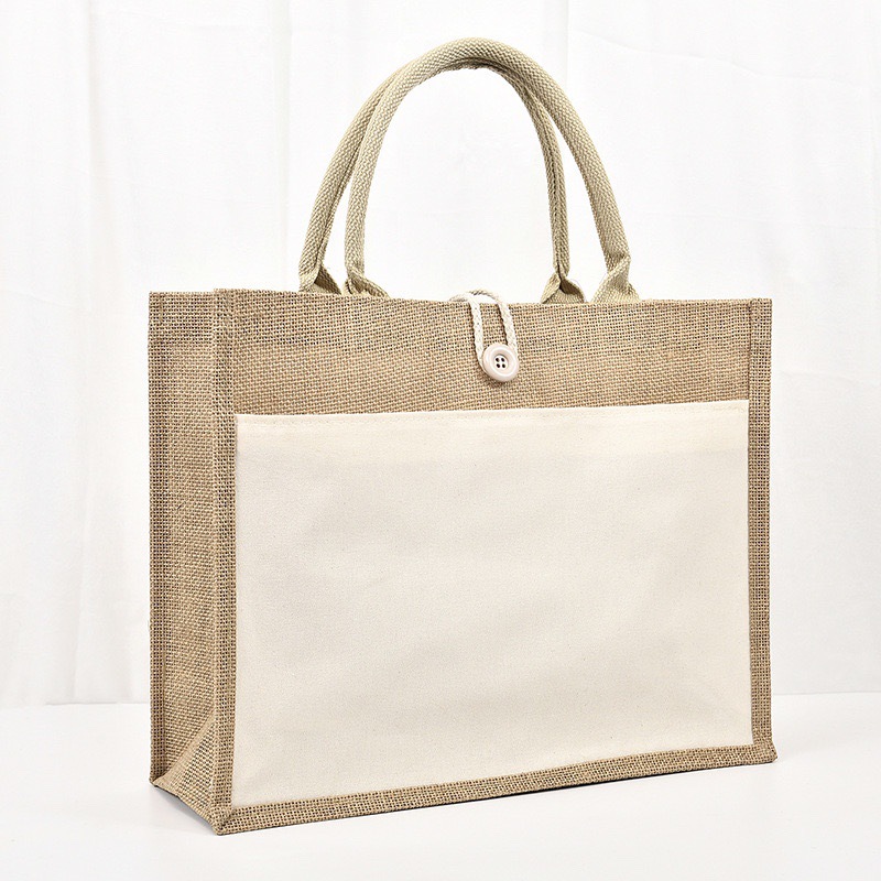 Bolsa de lino no impresa Bolsa De yute personalizado buen producto DIY pintado a mano bolsa de lino de algodón bolsa de regalo portátil al por mayor