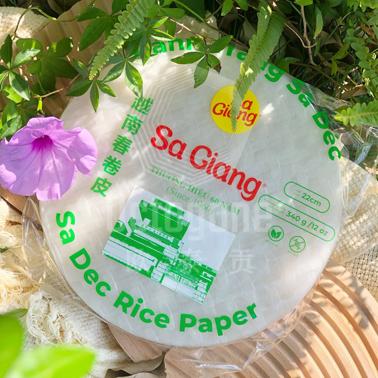 现货越南春卷皮卷皮340g沙江牌透明薄饼现做家用商用米纸水晶春饼