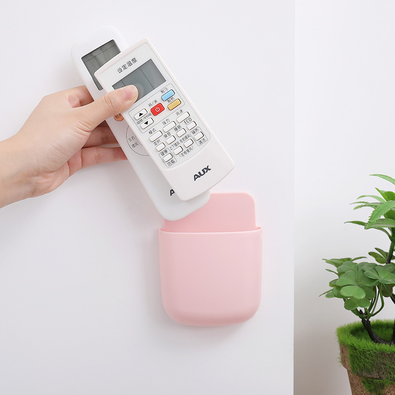 リモコン収納ボックステレビエアコン壁掛け壁掛けパンチフリー携帯電話ベッドサイド収納ラックハンガー|undefined