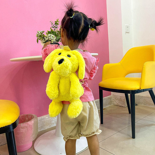 Cartoon Dog Backpack Plush Bag Cute Doll Bag Female Korean Style Student Ugly One-shoulder Crossbody Bag