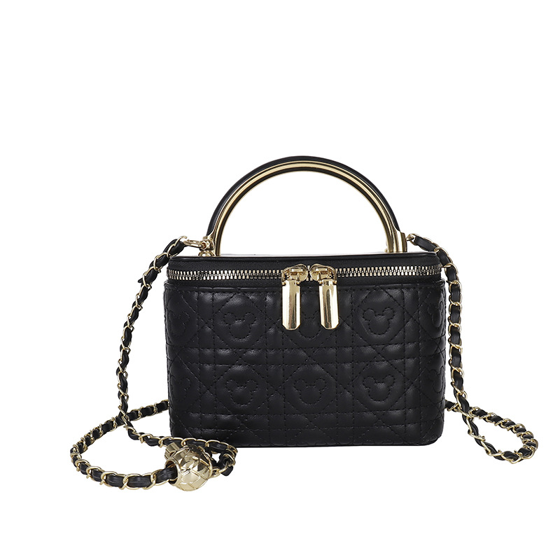 Bolso de mujer de comercio exterior nueva moda caja de mano bordada de diamante bolso cuadrado de oro cadena bolso de hombro