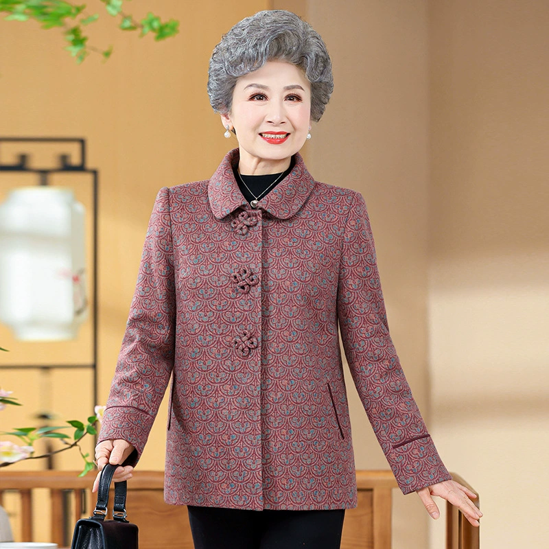 Весеннее пальто для пожилых женщин бабушки модные короткие пальто для мам
