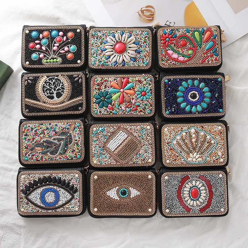 Bohemian Organ Card Holder Coin Purse Xinjiang Inner Mongolia Yunnan Travel Souvenir Retro Heavy Industry Women's Bag