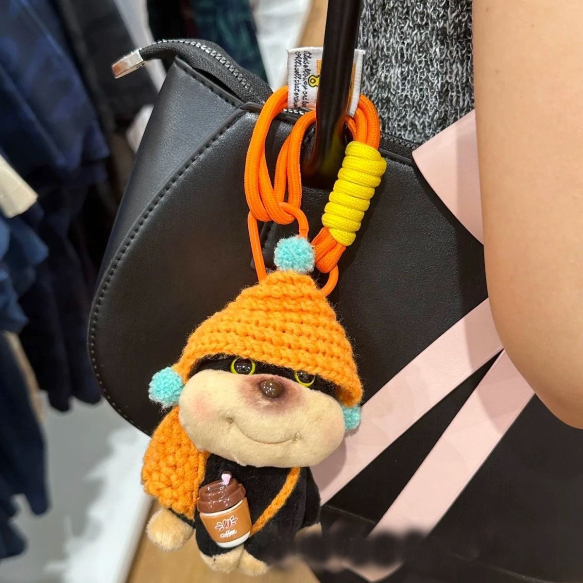 Bolsa de perrito de abeja colgante de coche muñeca de peluche lindo llavero joyería niña pareja regalo