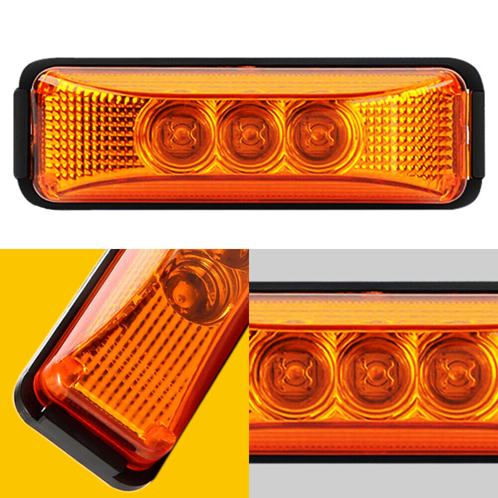 Transfronterizos de venta caliente 3LED camión luz lateral LED luz de señal de voltaje ancho rojo, amarillo y blanco 12 - 24V