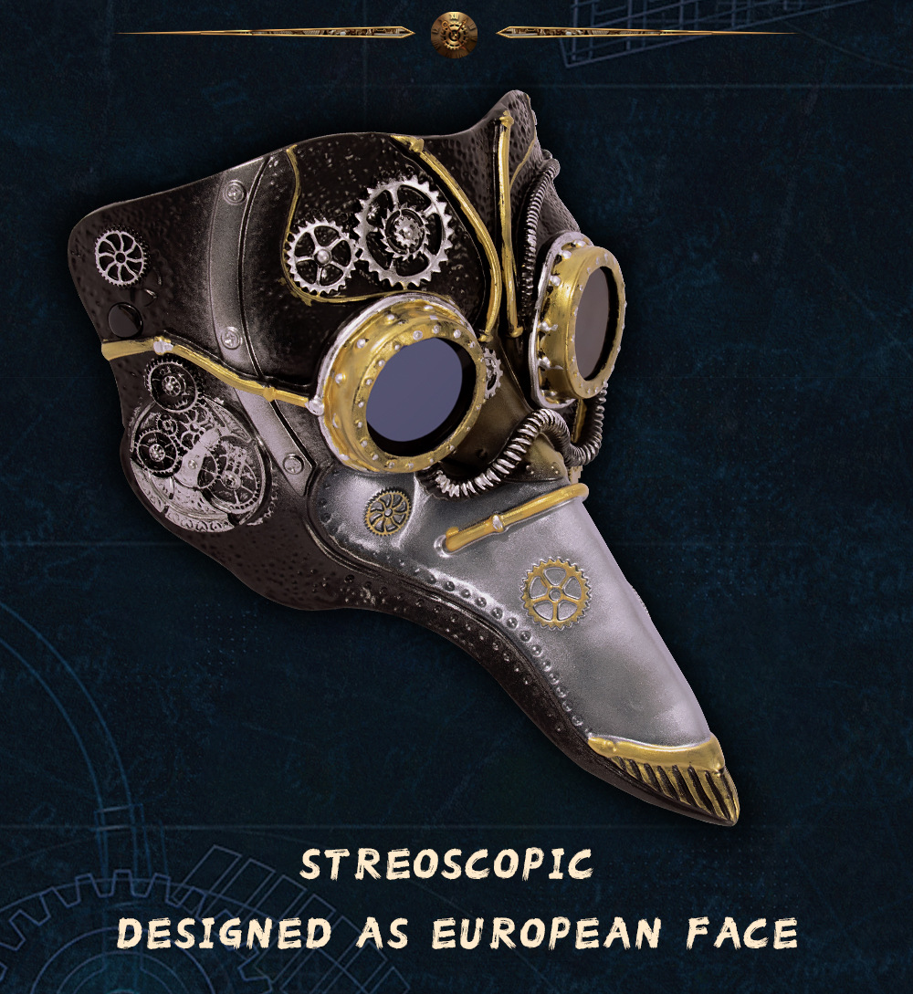 Halloween Gotische Wind Punk Snavel RP Feest Festival Feestmaskers display picture 5