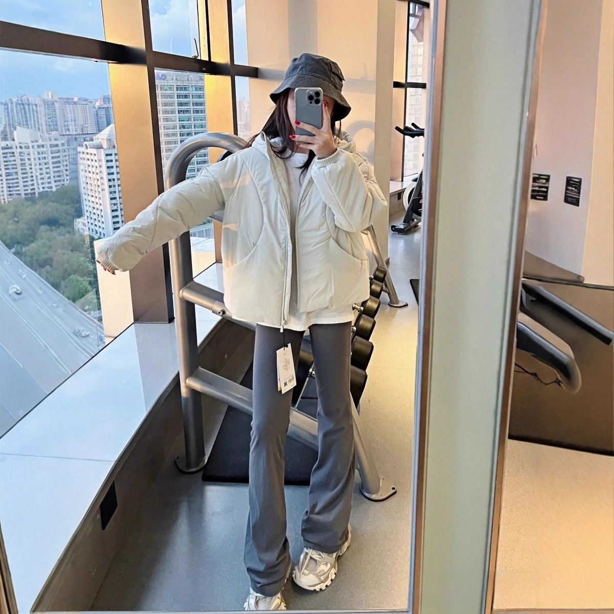 柜上1000+lu家品质棉服保暖连帽厚外套女上衣2025秋冬新款G100709