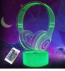 Musical instruments, night light, colorful guitar, battery for bedroom, 3D, gradient, Birthday gift