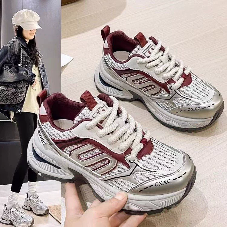 Мужские/женские ботинки отца? пояснение: исходный содержит Dad's shoes women's Forrest Gump shoes thick-soled sneakers retro 2024 spring new ins trendy casual versatile hot style