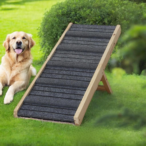 Cross-border spot sale foldable solid wood extra large extended dog ramp clawing stand pet climbing stairs slope ladder