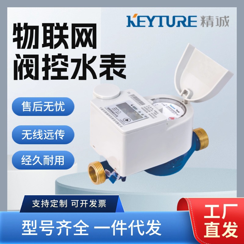0103 厂家直销LORA物联网水表无限远传铁壳球阀陶瓷阀水表