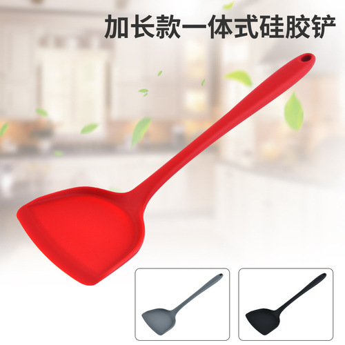 Extended high temperature resistant all-inclusive silicone spatula kitchen utensils household kitchen utensils cooking spatula silicone spatula wholesale