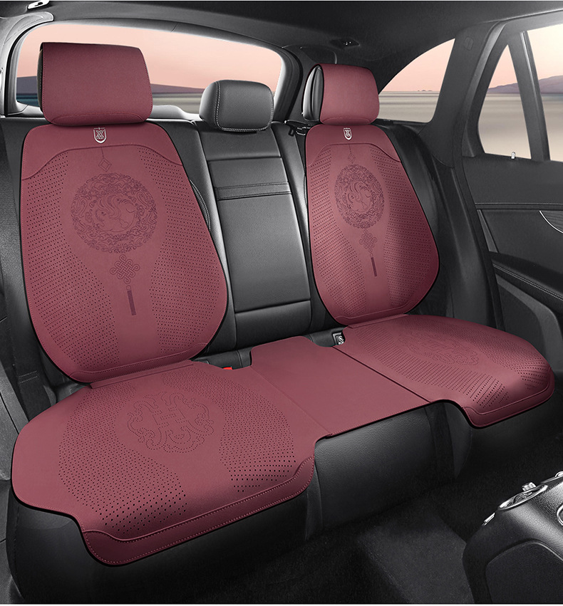 National Fashion Chinese Knot Car Seat Cushion Suede Four Seasons Universal Small Man Waist Half Bag Summer Suede Saddle Cushion Only