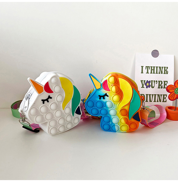 Cross-border new product: Unicorn Rat Extermination Pioneer Coin Purse, Cartoon Silicone coin Purse, mini crossbody bag, storage bag undefined
