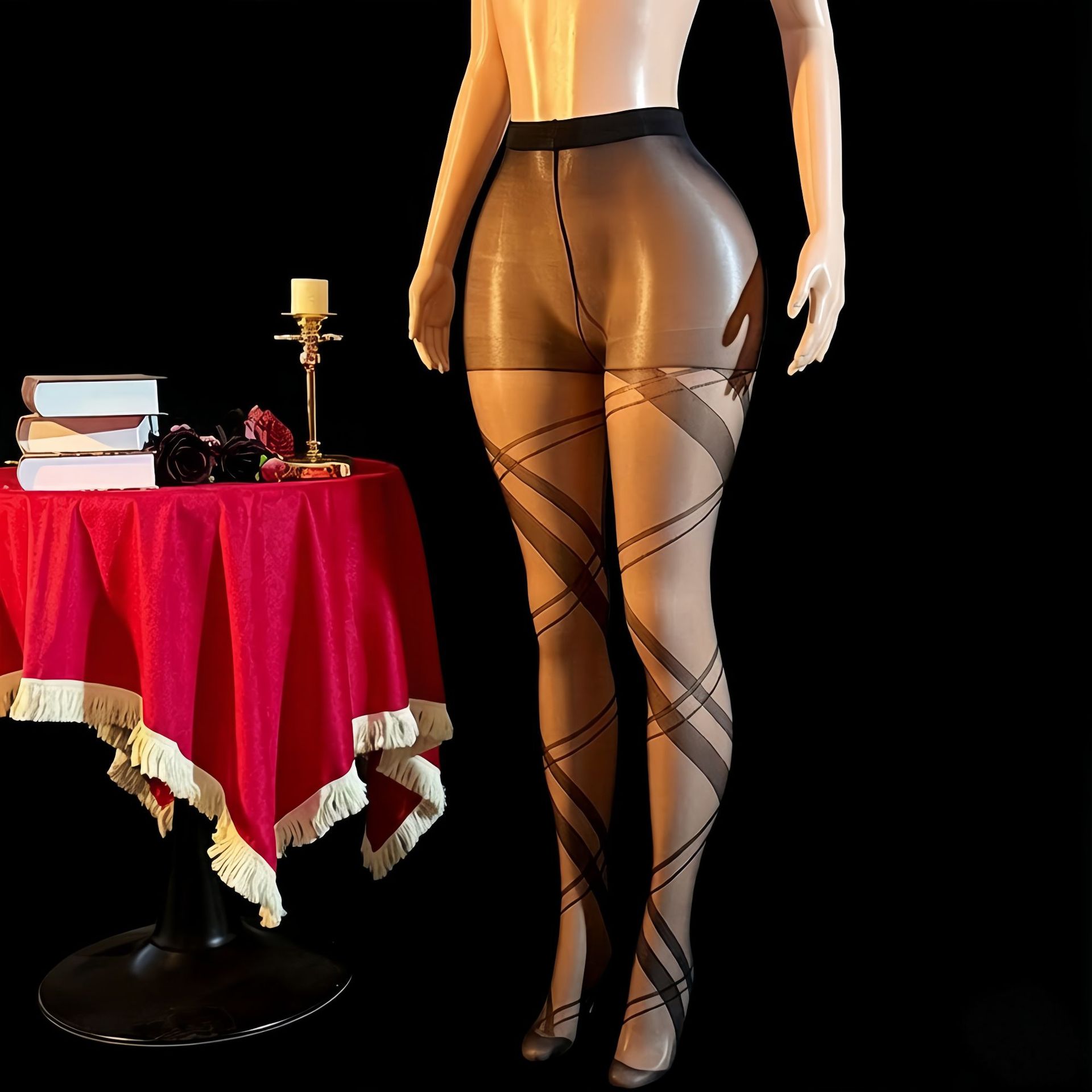 Pantimedias Sexys de Alta Elasticidad Modelo S21 de Nailon Moldeador