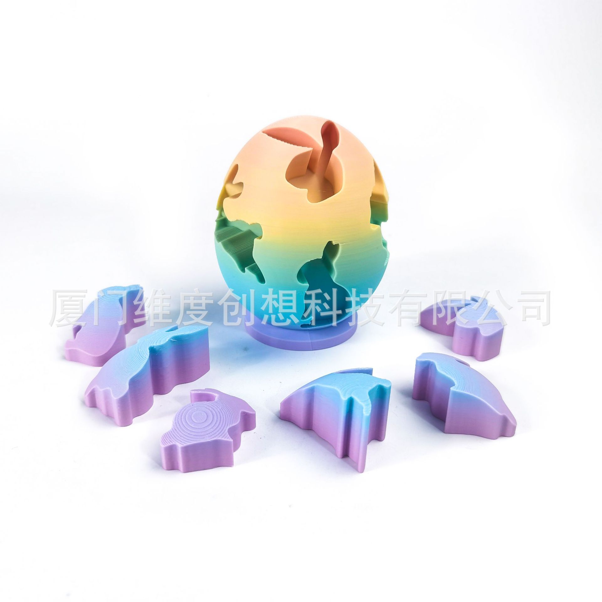 Nuevos juguetes de impresión 3D transfronterizos huevos de Pascua conejo rompecabezas bloques de construcción regalos para niños decoración para el hogar