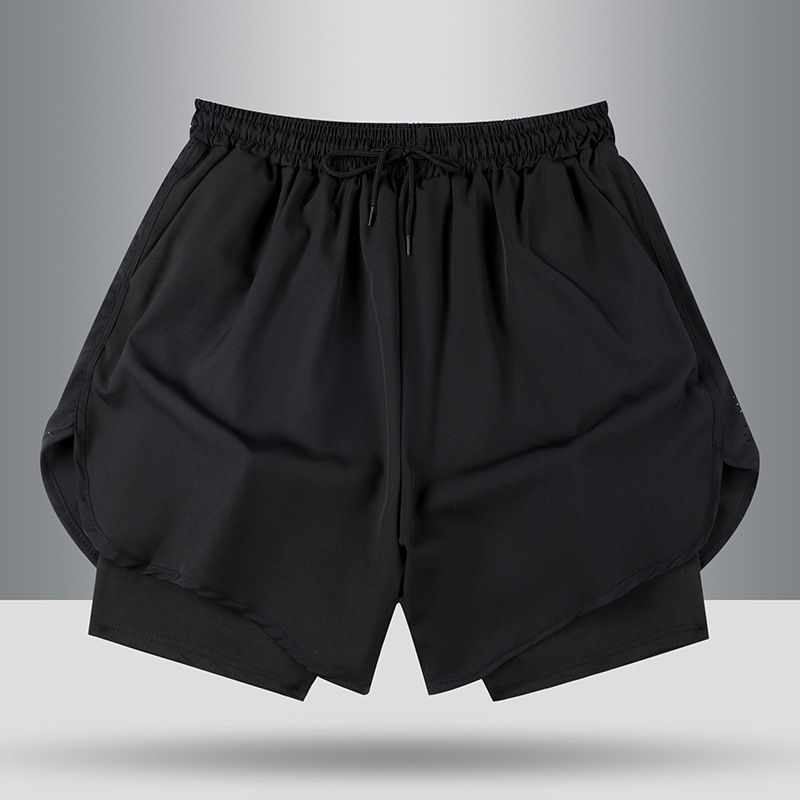 2024 verano nuevos pantalones cortos para correr revestimiento deportivo rápido seco transpirable anti-stroller correr acondicionamiento ocio alta elástica