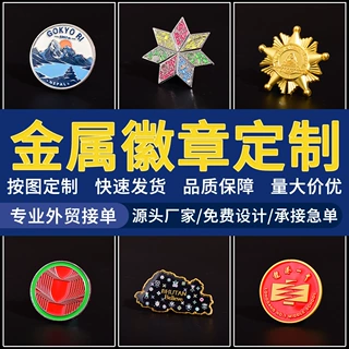 锌合金仿珐琅金属徽章定做烤漆异型卡通胸章外贸纪念勋章文创胸针