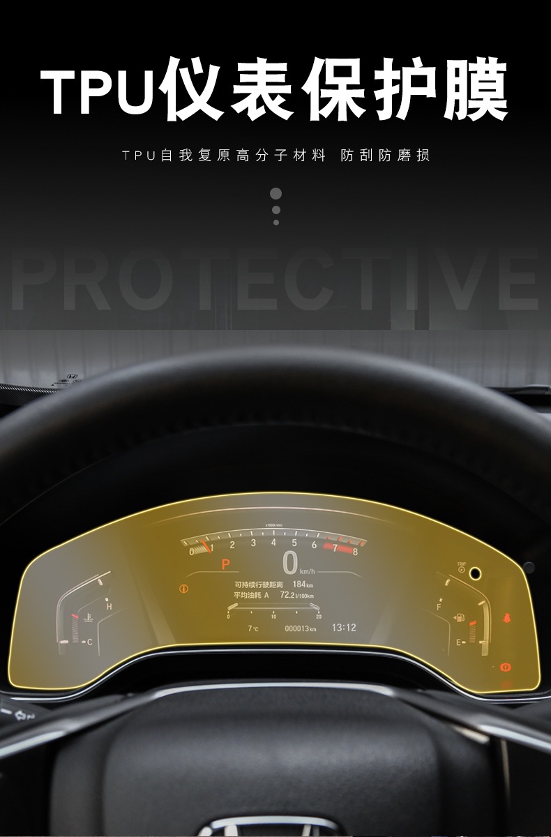 Suitable for 18-22 Honda Crv Dashboard Film Interior Modification Car Accessories Transparent Tpu Special Protective Film