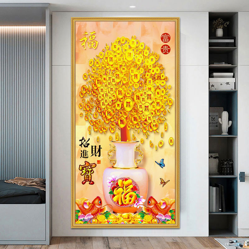 玄关装饰画客厅卧室竖版入户挂画现代简约轻奢走廊过道家居壁画|undefined