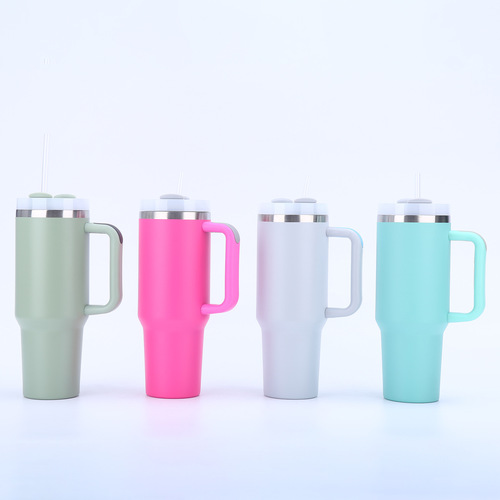 Cross-border second generation 40oz stainless steel car cup large capacity 304 handle cup outdoor portable car travel insulated cup