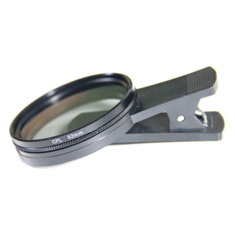 52mm teléfono móvil CPL polarizador espejo reductor de luz anti-reflectante cámara en vivo filtro de la lente del teléfono móvil