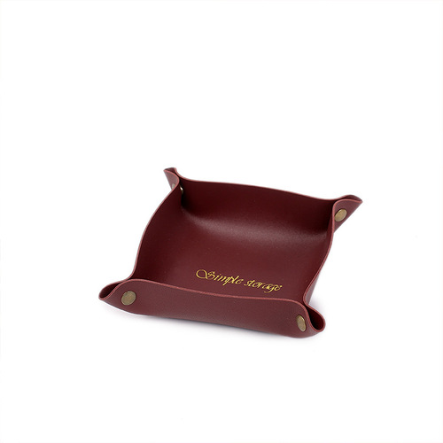 Wholesale desktop leather storage box entrance key storage box jewelry cosmetics petty bourgeoisie gift storage box