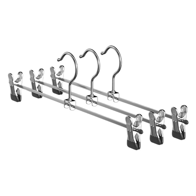 Directo de fábrica galvanizado pantalones rack retráctil ajustable multifuncional pantalones clip hogar fuerte clip de secado pantalones rack al por mayor