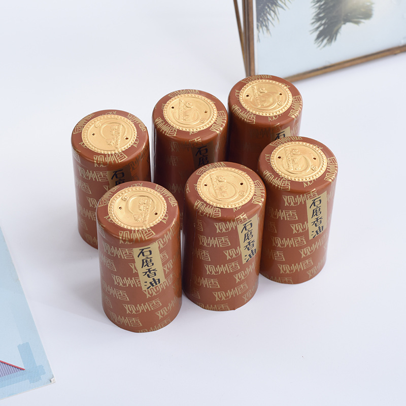 厂家酒瓶撕拉条热缩胶帽石磨香油橄榄油瓶PVC胶帽封口膜
