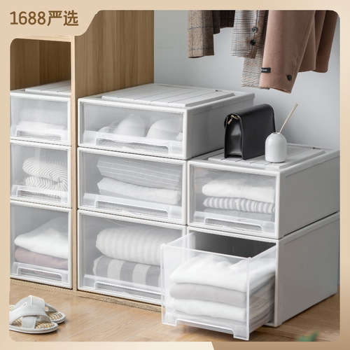 Plastic drawer storage box transparent storage cabinet clothing storage box toy storage box household wholesale storage box