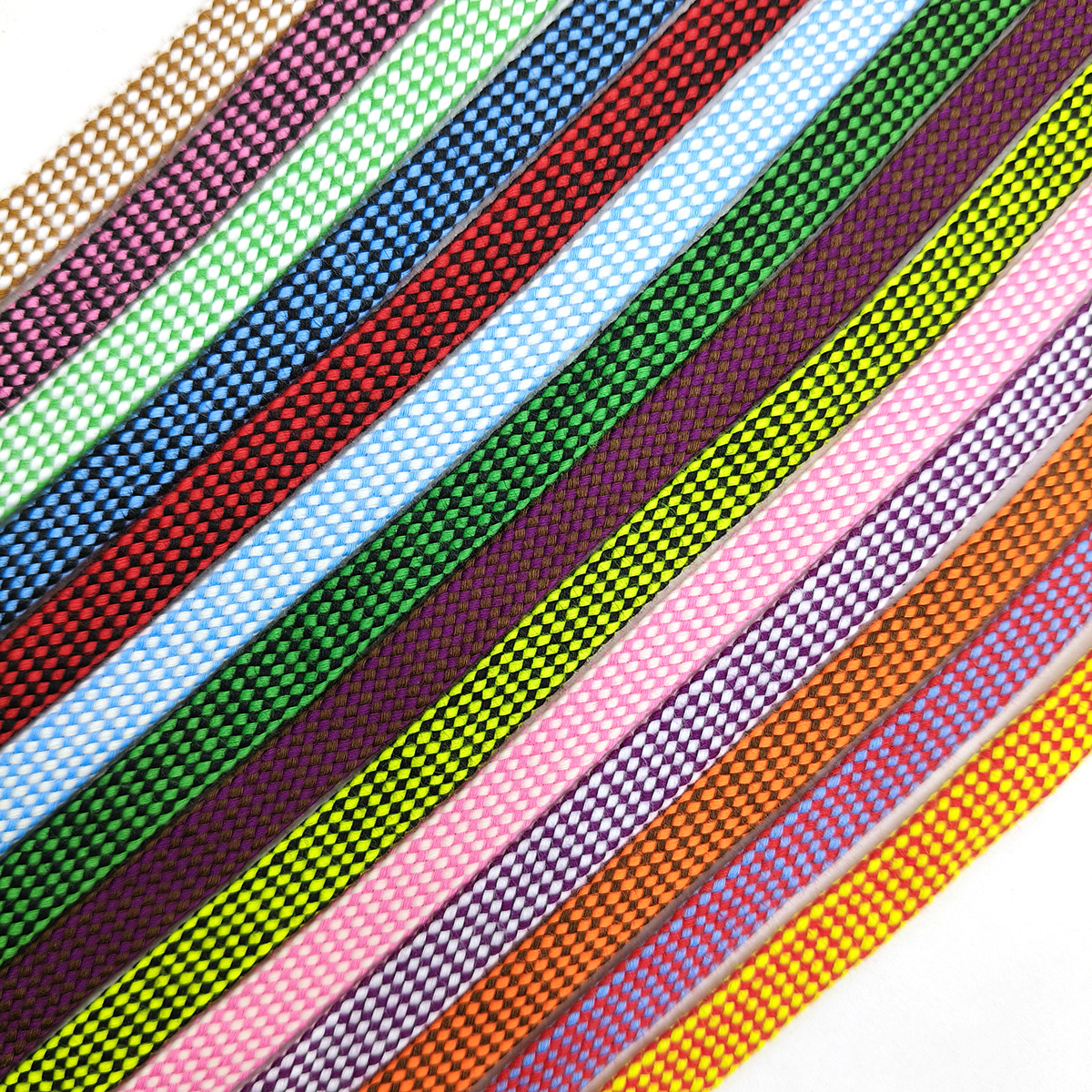 48 colores 10mm poliéster algodón color cuadrado hueco cordón de zapatos de doble capa cuerdas de cordón plano para zapatos blancos pequeños zapatos deportivos