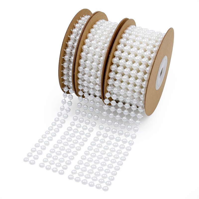 跨境原创设计网状棉线连线珠手链项链婚纱辅料蛋糕装饰仿珍珠2Y