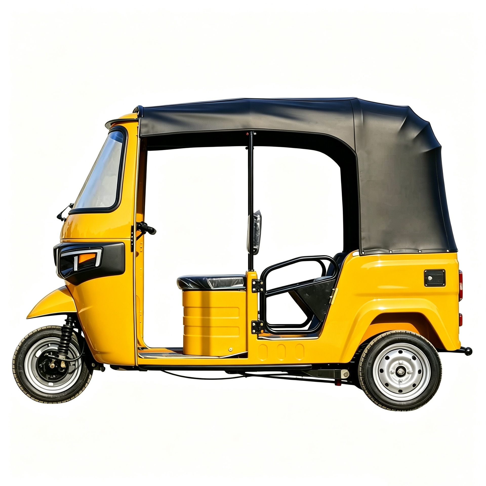 Overseas market fuel-powered three-wheeled motorcycles, large-space enclosed passenger taxis, rural taxis in Africa and South Asia