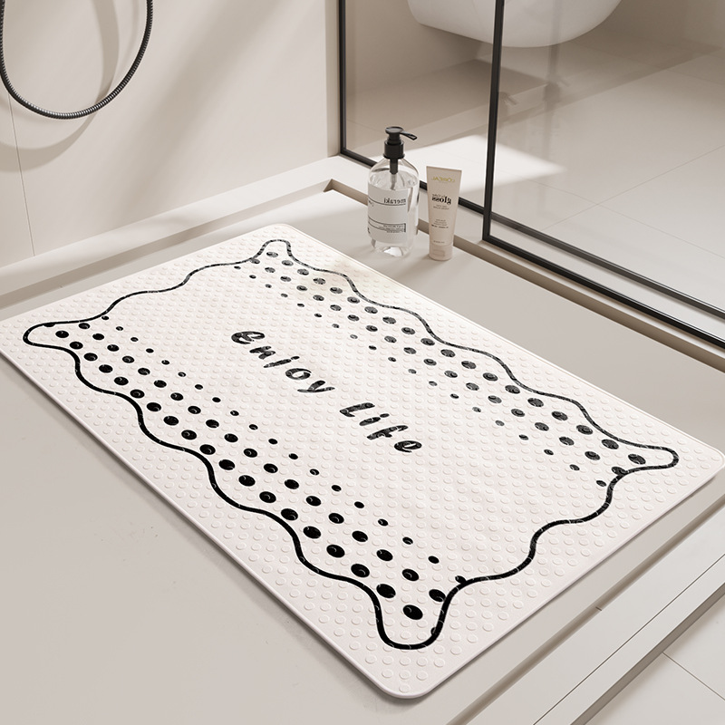 Simple ins ducha cuarto de baño antideslizante Mat Hotel PVC baño masaje estera del pie de los niños resistente a la caída de ventosa alfombra del piso