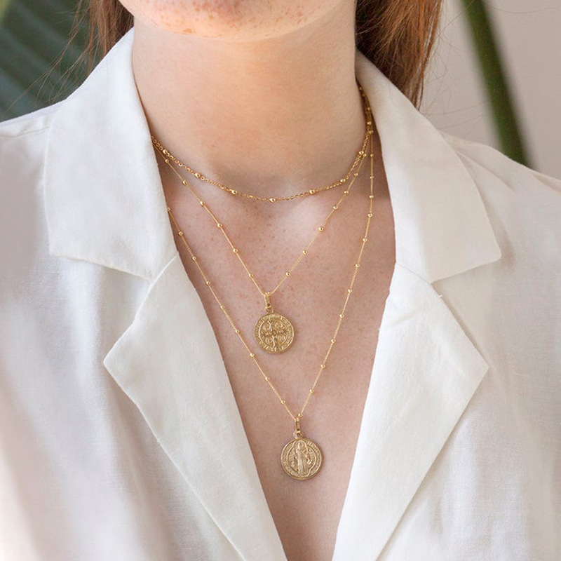 s925 silver simple round bead necklace wholesale