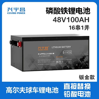 48V100AH 磷酸铁锂电池 高尔夫球车锂电池 替换铅酸电池 外贸爆款
