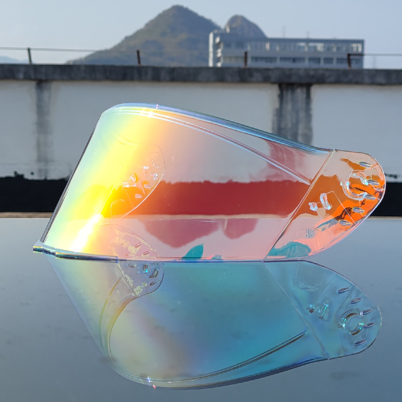 Espejo mágico colorido plateado marrón transparente de la lente del casco de ORZ 966