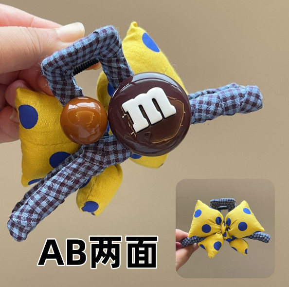 时尚单品！可爱红色蝴蝶结缠绕布艺抓夹ins高级感洋气搭发夹|undefined