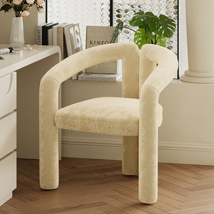Trendy Dressing Chair with Exquisite and Simple Backrest Design for Bedroom, Comfortable High-End Makeup Chair for Girls