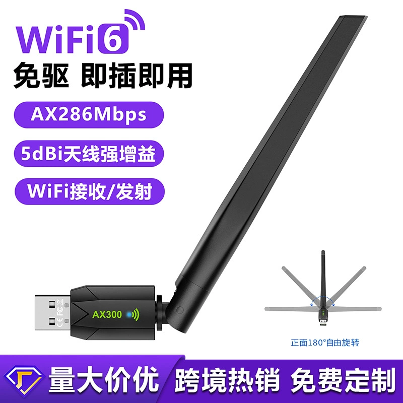 286 м беспроводная сетевая карта компьютер без драйвера USB внешний Беспроводной приемный передатчик Wi-Fi WiFi6 трансграничная горячая распродажа
