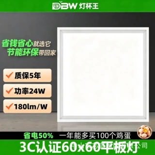 600x600led平板灯卫生间厨房铝扣板天花板国标过3C认证集成吊顶灯