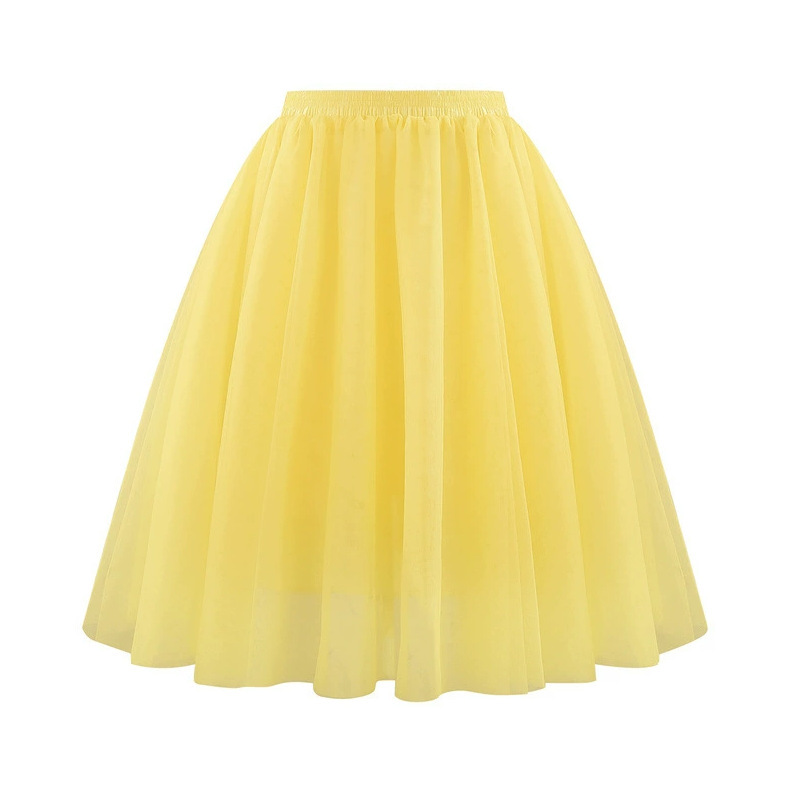 Amazon's New Women's Skirt, Spring and Summer Trendy Fairy Style, Plus-Size Mesh Tutu Skirt, Plus-Size Slimming Skirt
