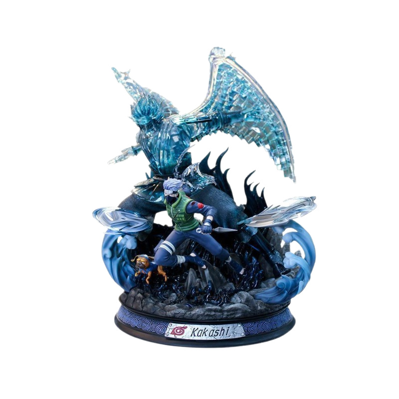 3 figuras de anime de Naruto GK, figuras luminosas a gran escala con Susanoo, Kakashi, Sasuke e Itachi.