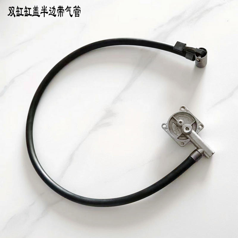 Bomba de aire montada en vehículo vehículo eléctrico cilindro único y doble sellado cabeza de cilindro medidor de presión de aire acessorio de manguera de goma de inflación